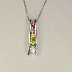 CLOSEOUT--Genuine Gemstone Journey necklace